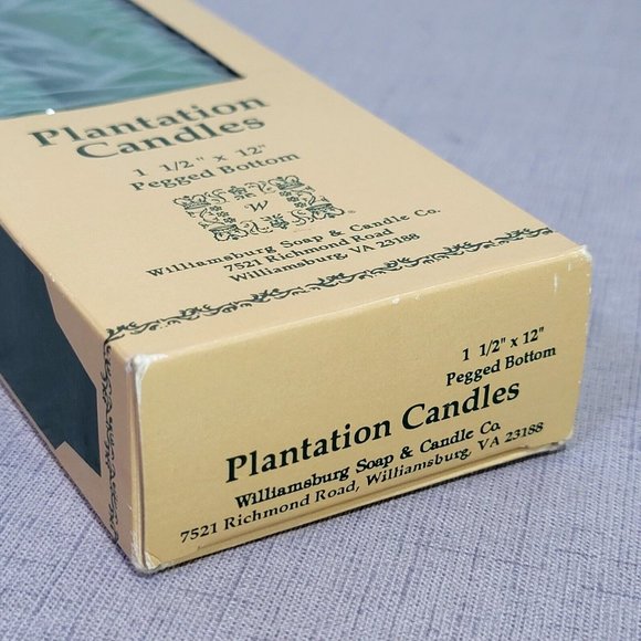 Vintage 90s Williamsburg Soap & Candle Plantation NEW Unscented 12" Holly Green - Picture 3 of 7